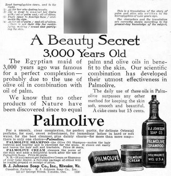 1917 Palmolive ads by Claude Hopkins