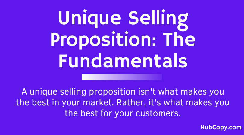 The Fundamentals of Unique Selling Proposition