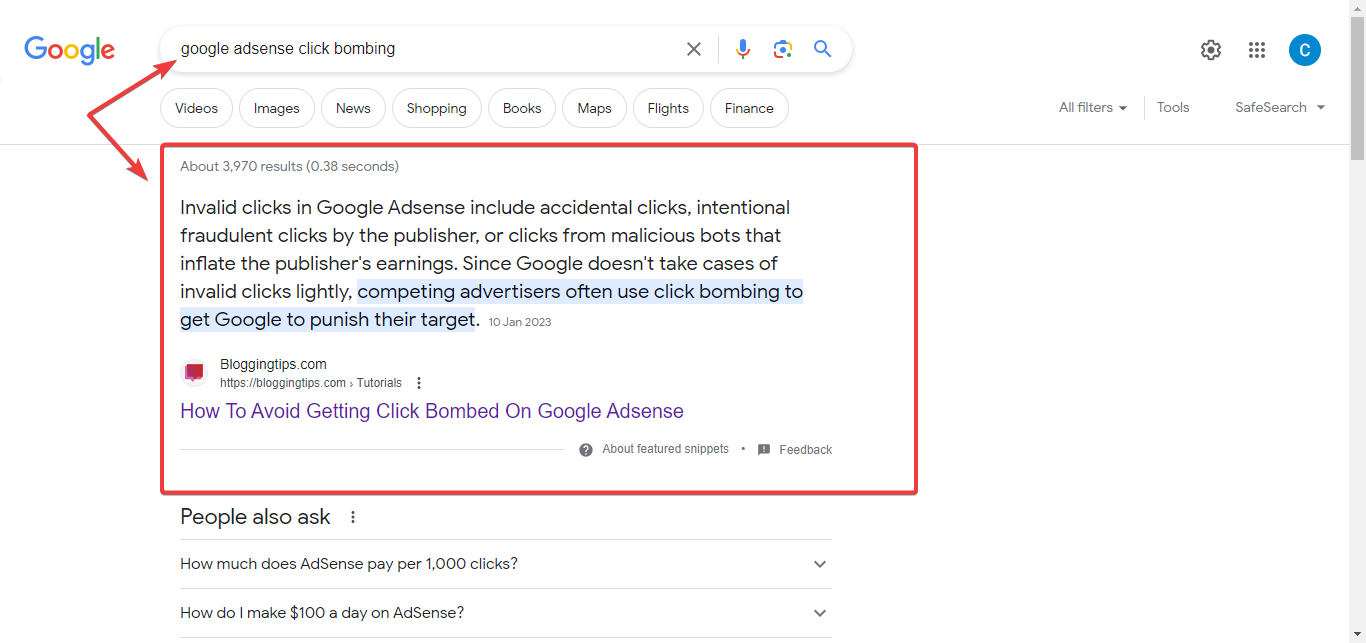 google adsense click bombing