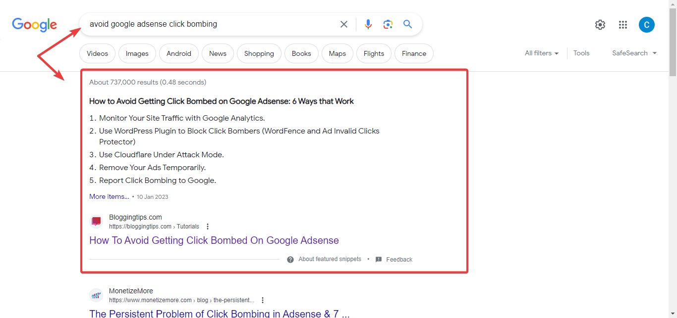 adsense clickbombing